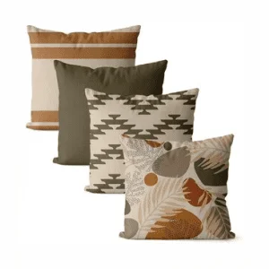 Kit 4 Capas de Almofadas Decorativas 45x45 - Nature